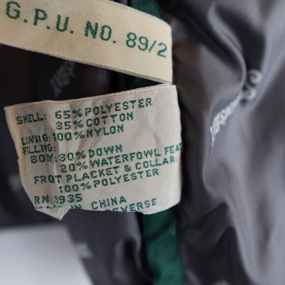 Vintage St. John's Bay Down Puffer Vest Men XL Waterfowl Green Zip Snap Outdoor - Picture 10 of 14